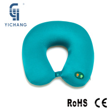 YC-8268 en forma de U almohada de descanso para el cuello del coche poliamidas 6 modos de vibrador personalizada batería viaje plano almohada cuello inalámbrico